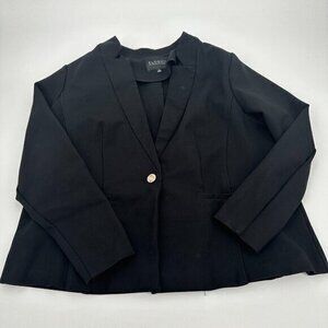 Eloquii Womens Blazer 18 Business Casual Classic Long Sleeves Preppy Ponte Plus